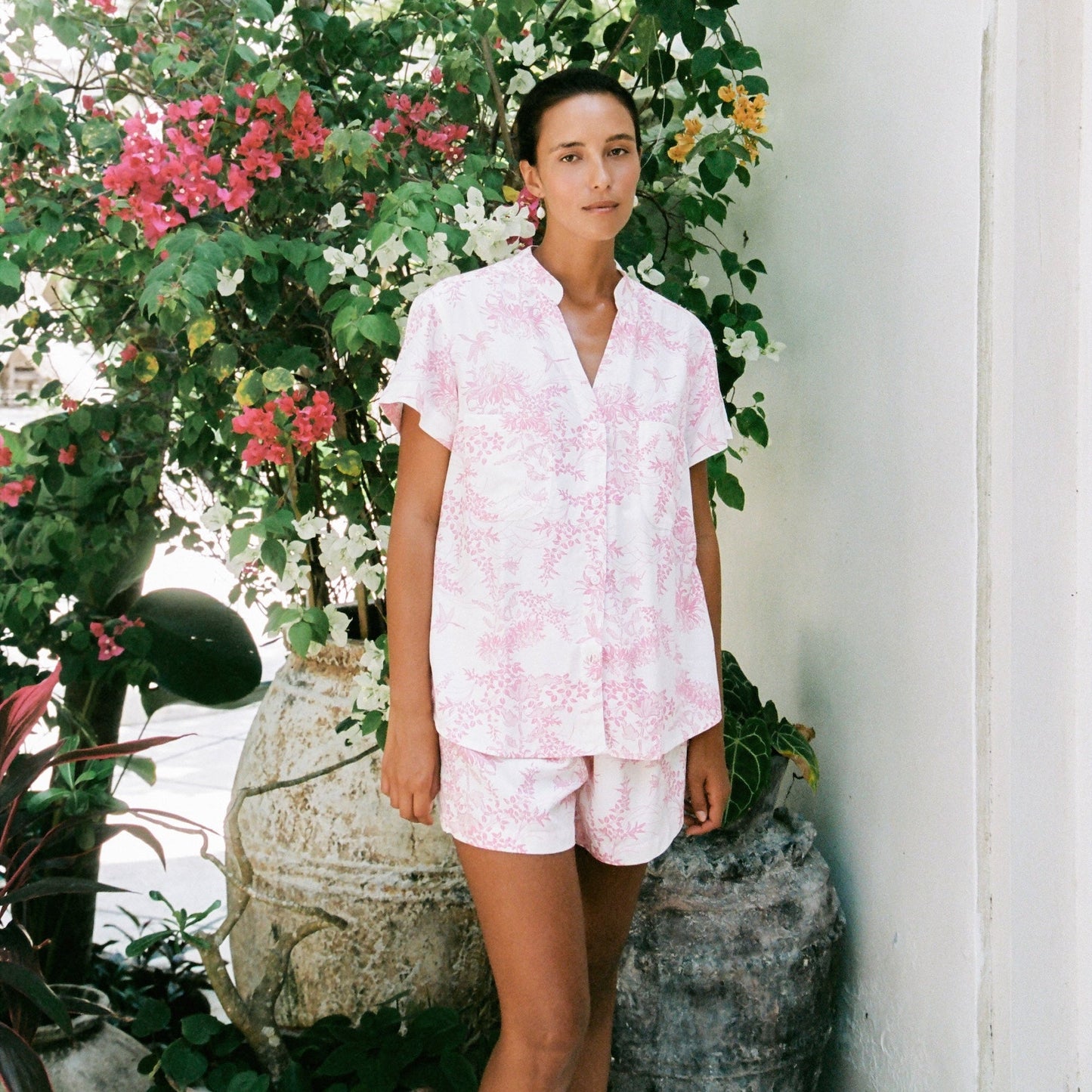 Maggie Pyjama Set - Summer Toile - Pink