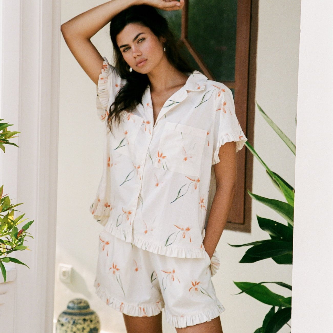 Felicity Frill Set - Cotton Modal - Lily