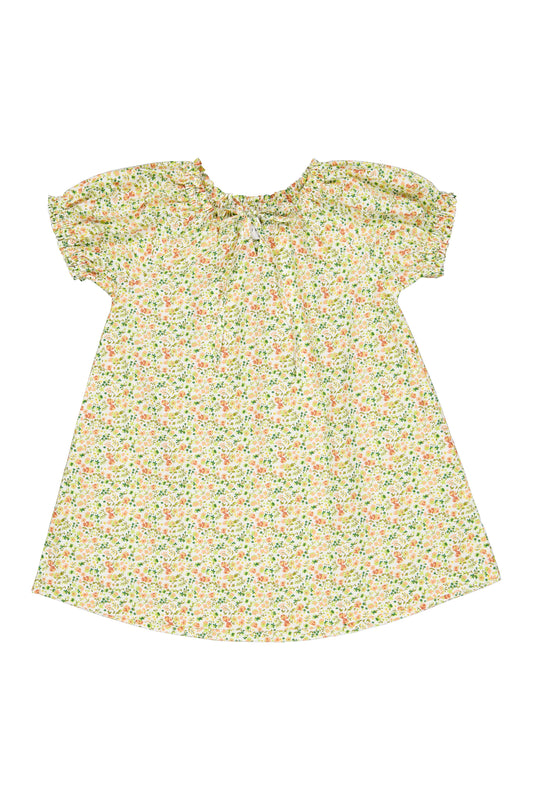 Girls Molly Lounge Dress - Cotton - Floret Green
