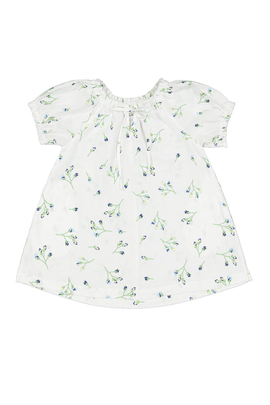 Girls Molly Lounge Dress - Lyocell Linen - Bluebell