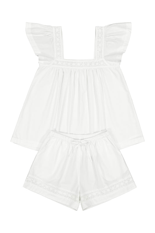 Poppy Lounge Set - Cotton Modal - Off White