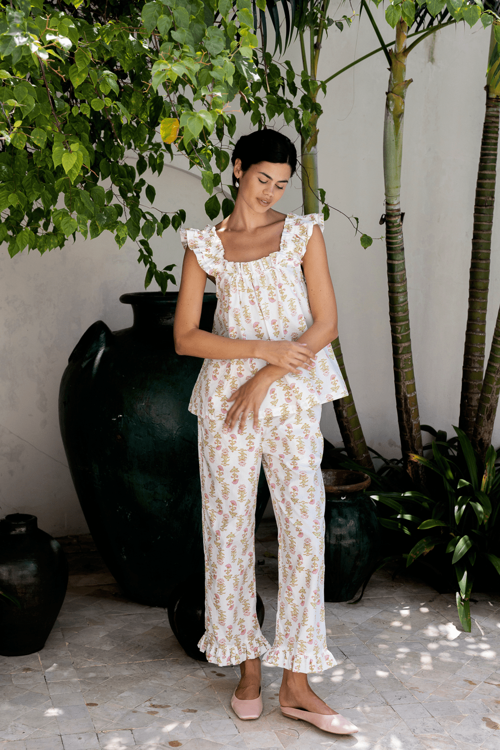 Nicolette Sleep Set - Pants - Lotus Flower