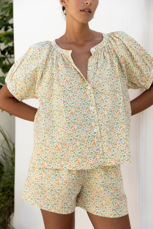 Libby Lounge Set - Cotton - Floret Green