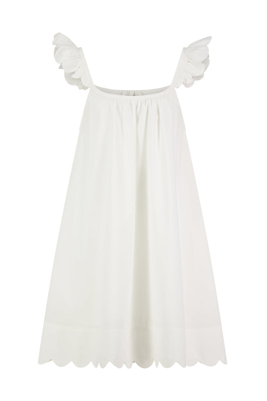 Indah Wing Nightie - Cotton Modal - Off White