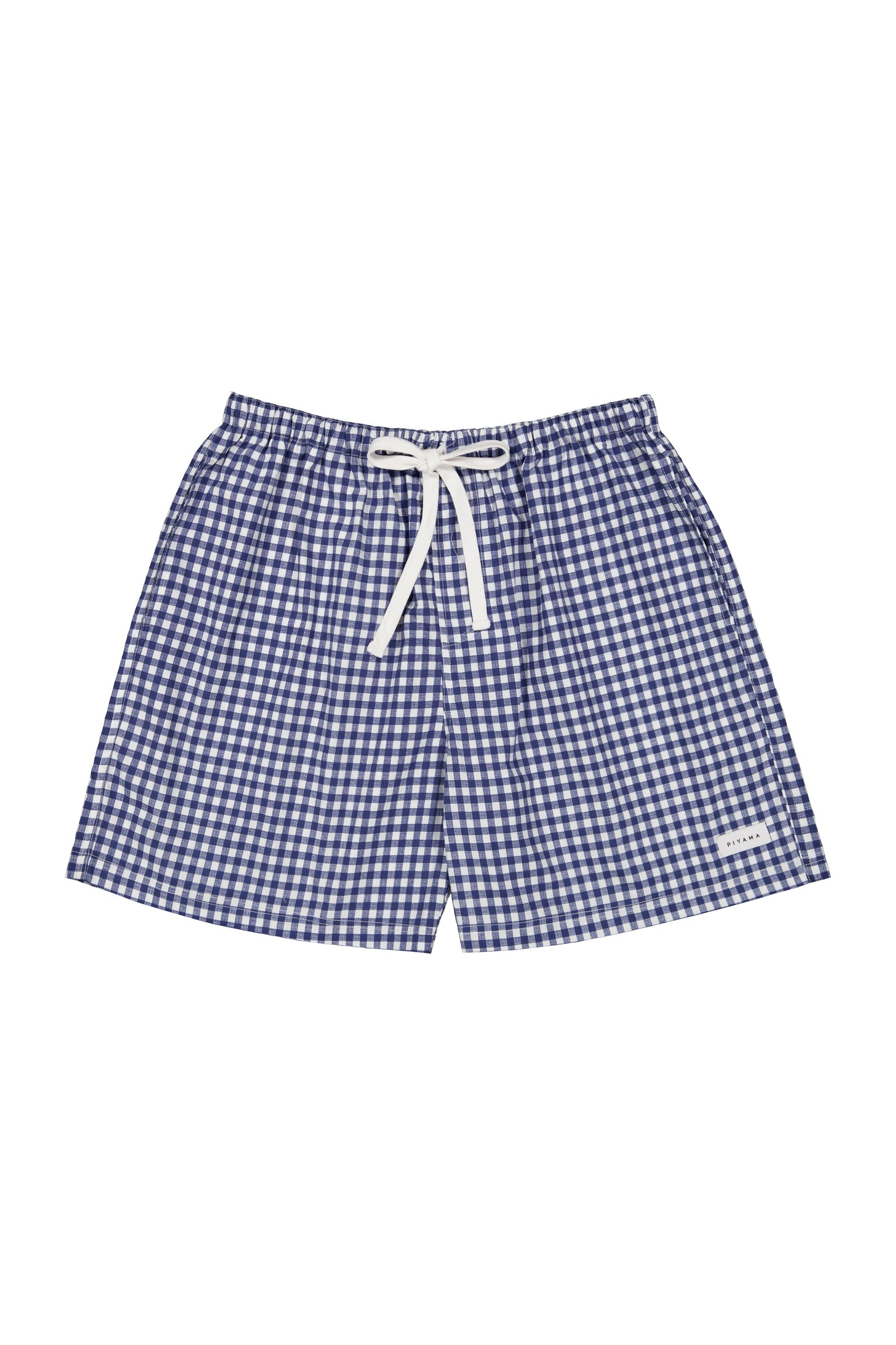 Mens Boxer Shorts - Gingham - Navy Blue