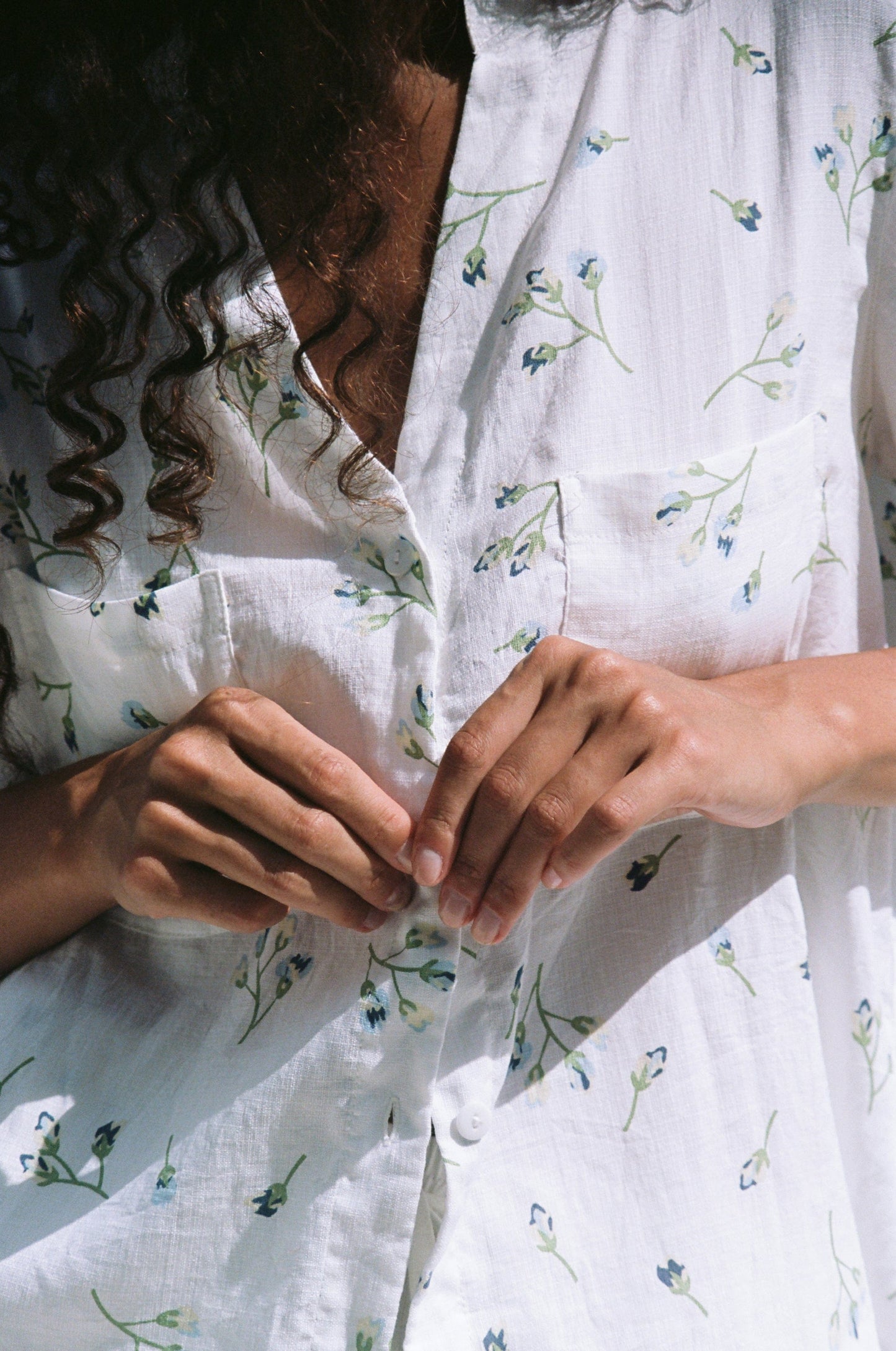 Maggie Pyjama Set - Lyocell Linen - Bluebell