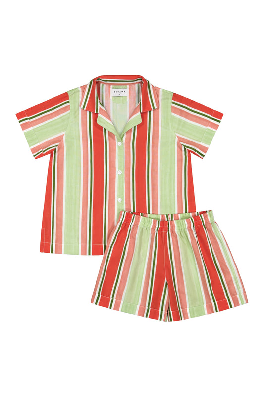 Unisex Children's Sleep Set - Cotton Modal - Holiday Stripe