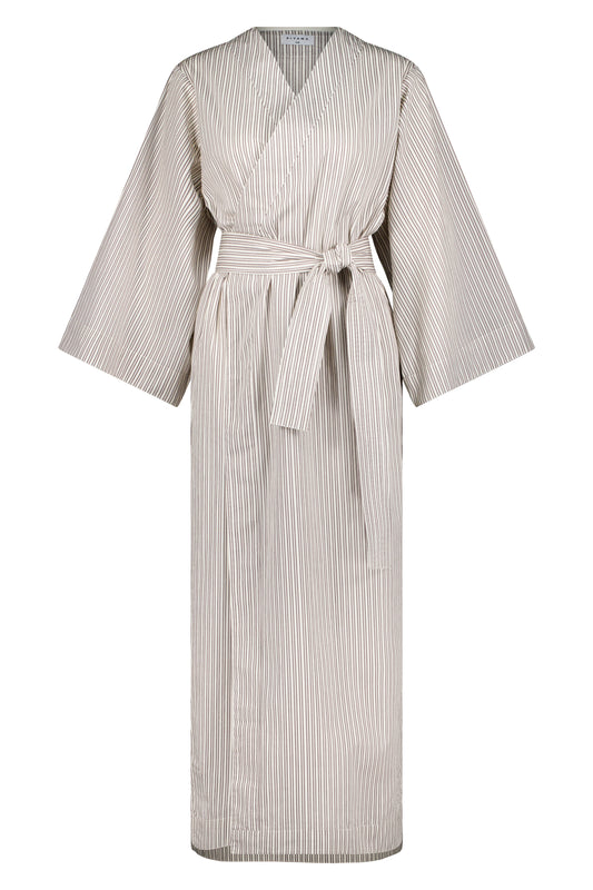 MM x PIYAMA - Alice Kimono - Chocolate Stripe