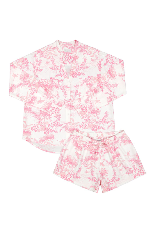 Maggie Pyjama Set - Long Sleeve - ECOVERO™ - Summer Toile Pink