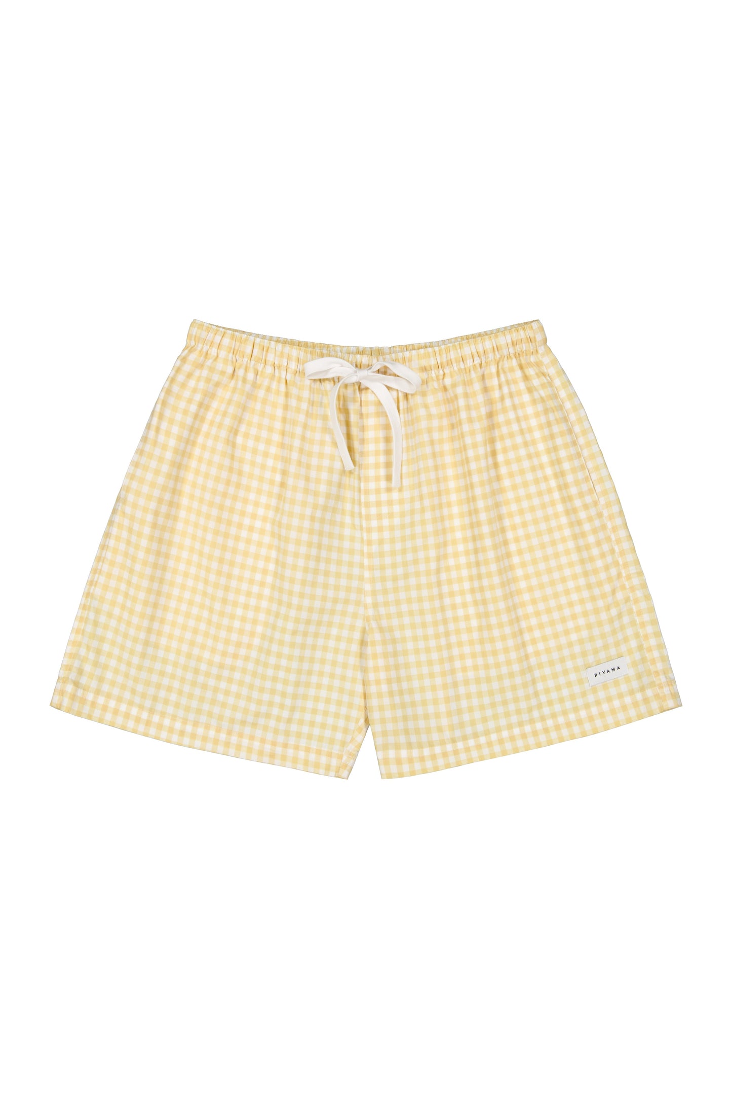 Mens Boxer Shorts - Gingham - Yellow