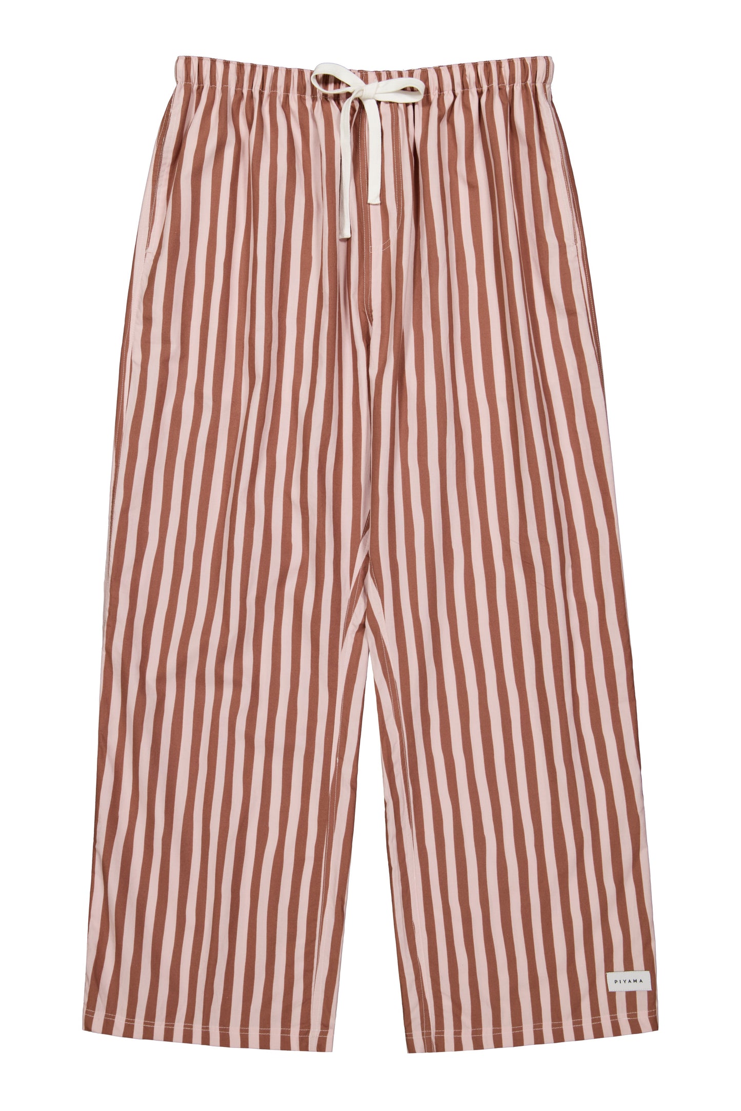 Mens Sleep Pants - Cotton Modal - Stripe Mocha