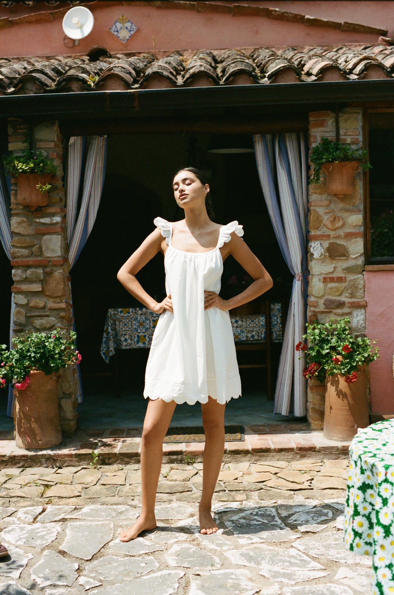 Indah Wing Nightie - Cotton Modal - Off White