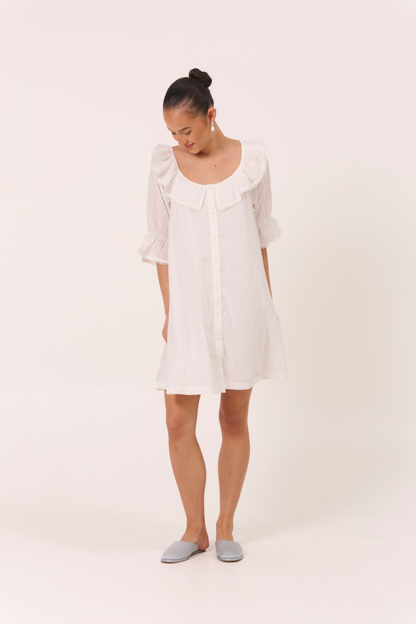 Jemima Nightie - Cotton Swiss Dot