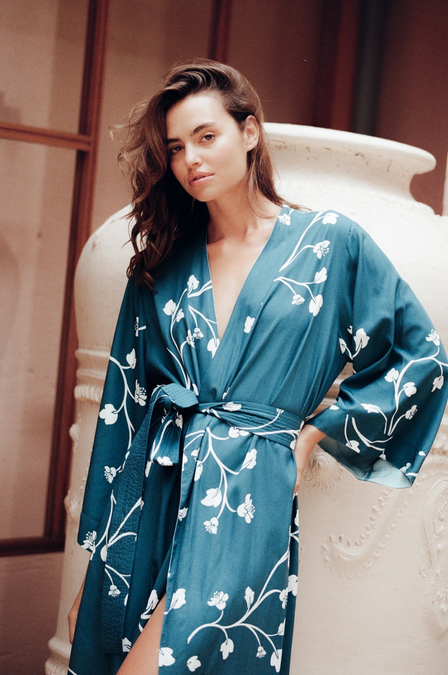 Alice Kimono Robe - Long - ECOVERO™ - Sweet Pea
