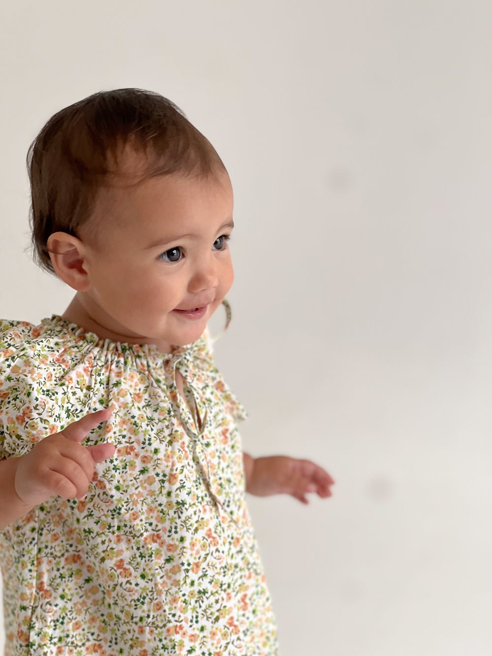 Girls Molly Lounge Dress - Cotton - Floret Green