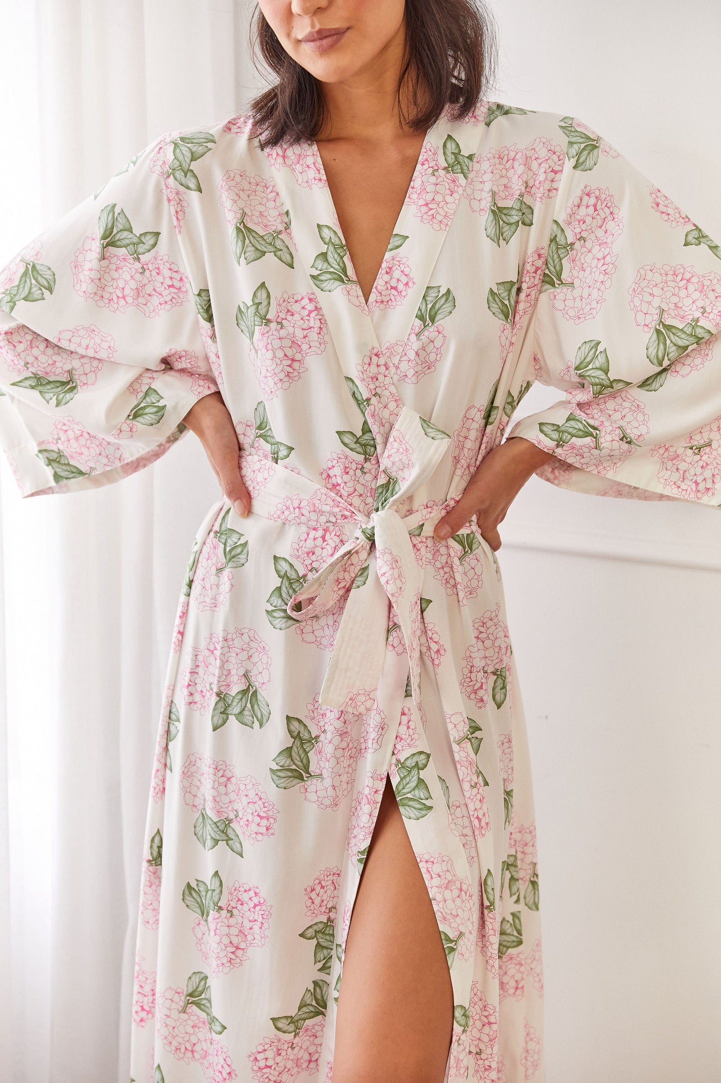 Alice Kimono Robe - Hydrangea Pink