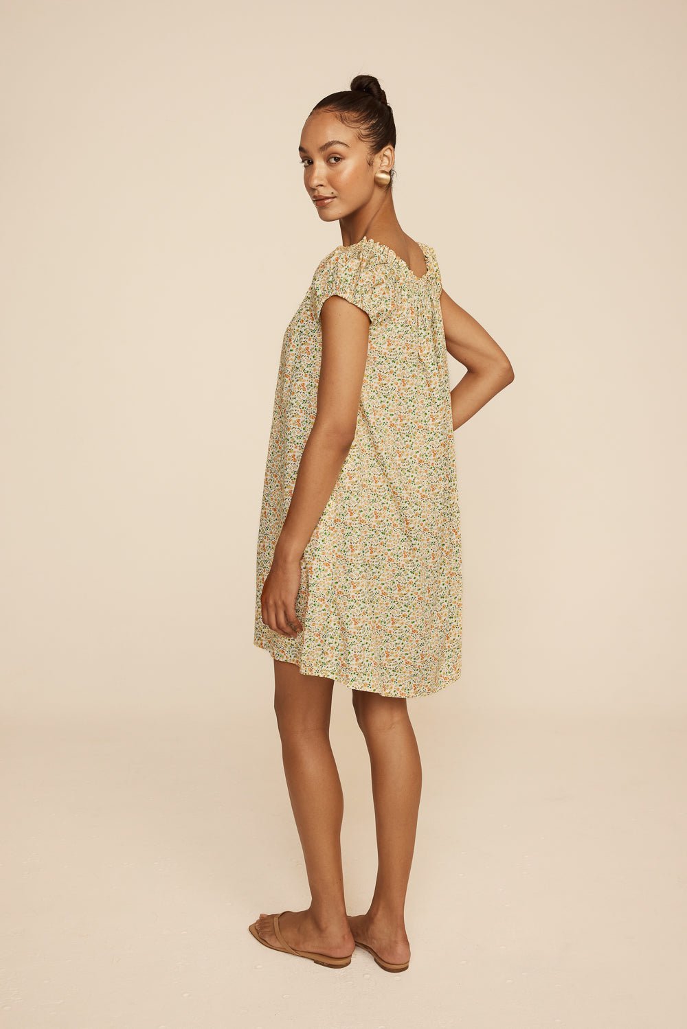 Lily Lounge Dress - Cotton - Floret Green