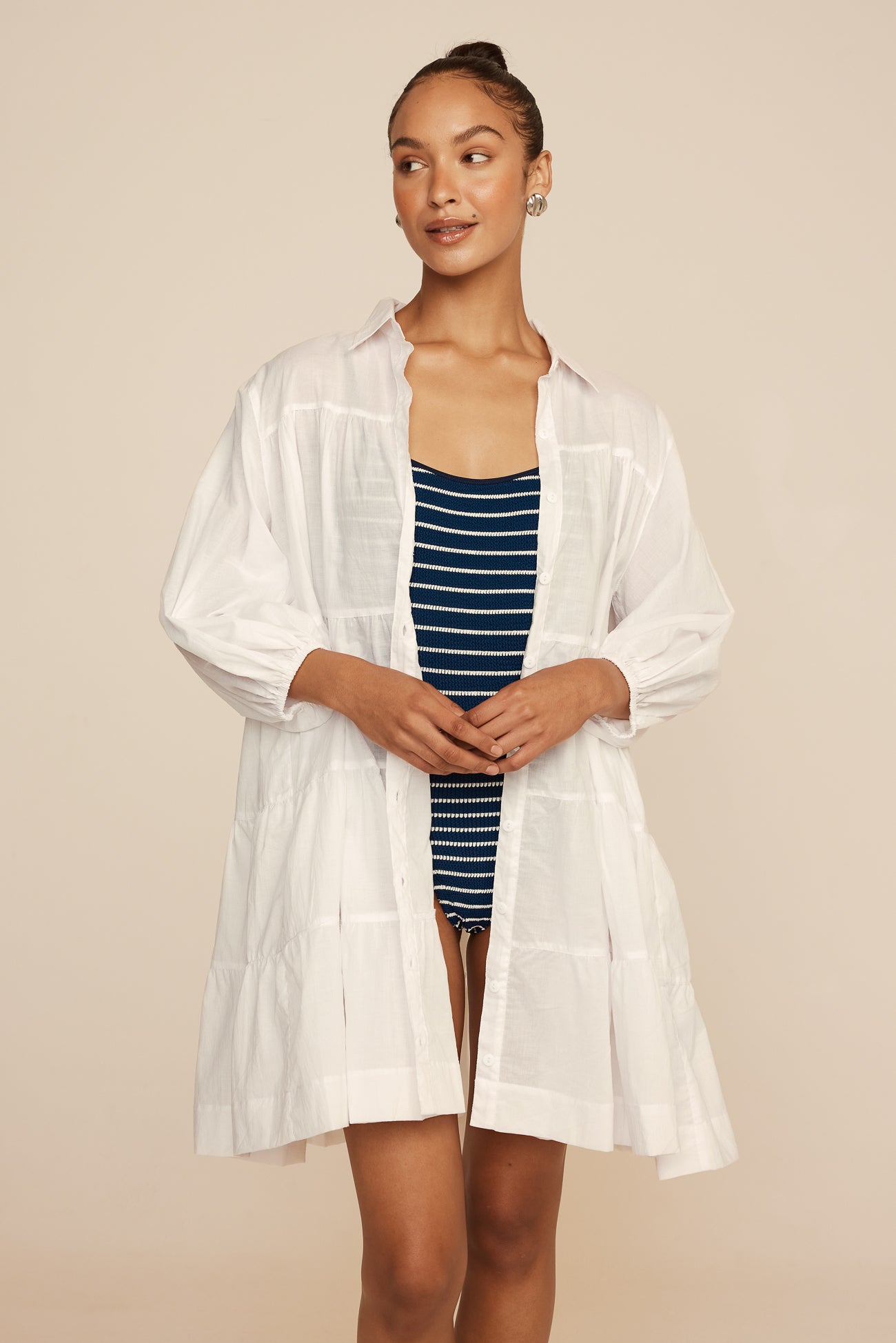Phoebe Cover-Up - Cotton Voile - White