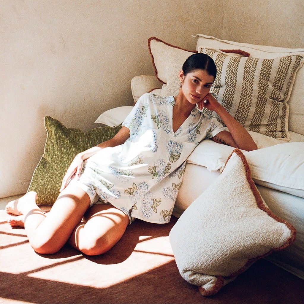 Maggie Pyjama Set - Hydrangea Blue