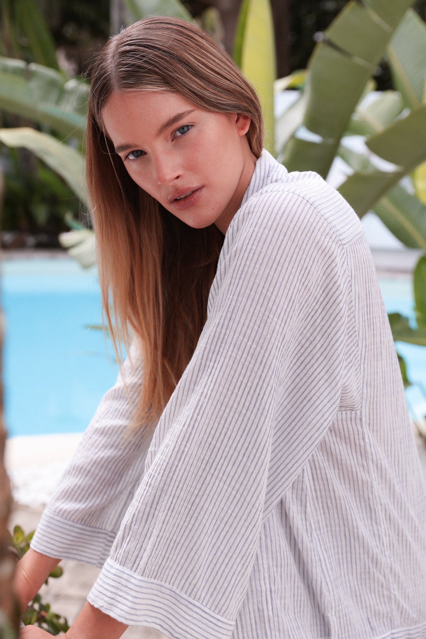 Peta Resort Set - Cotton - Navy Stripe