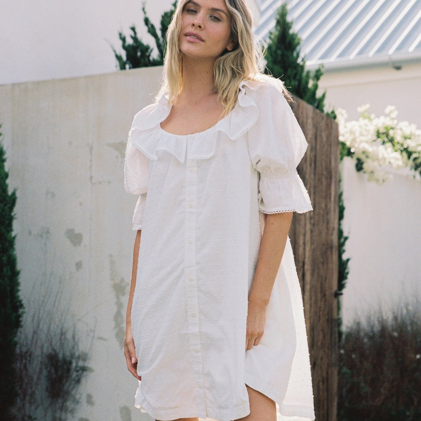 Jemima Nightie - Cotton Swiss Dot