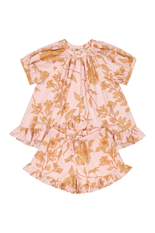 Sophie Sleep Set - Cotton Modal - Romantic Floral Peach