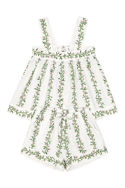 Suzette Sleep Set - Cotton - Vine Pink