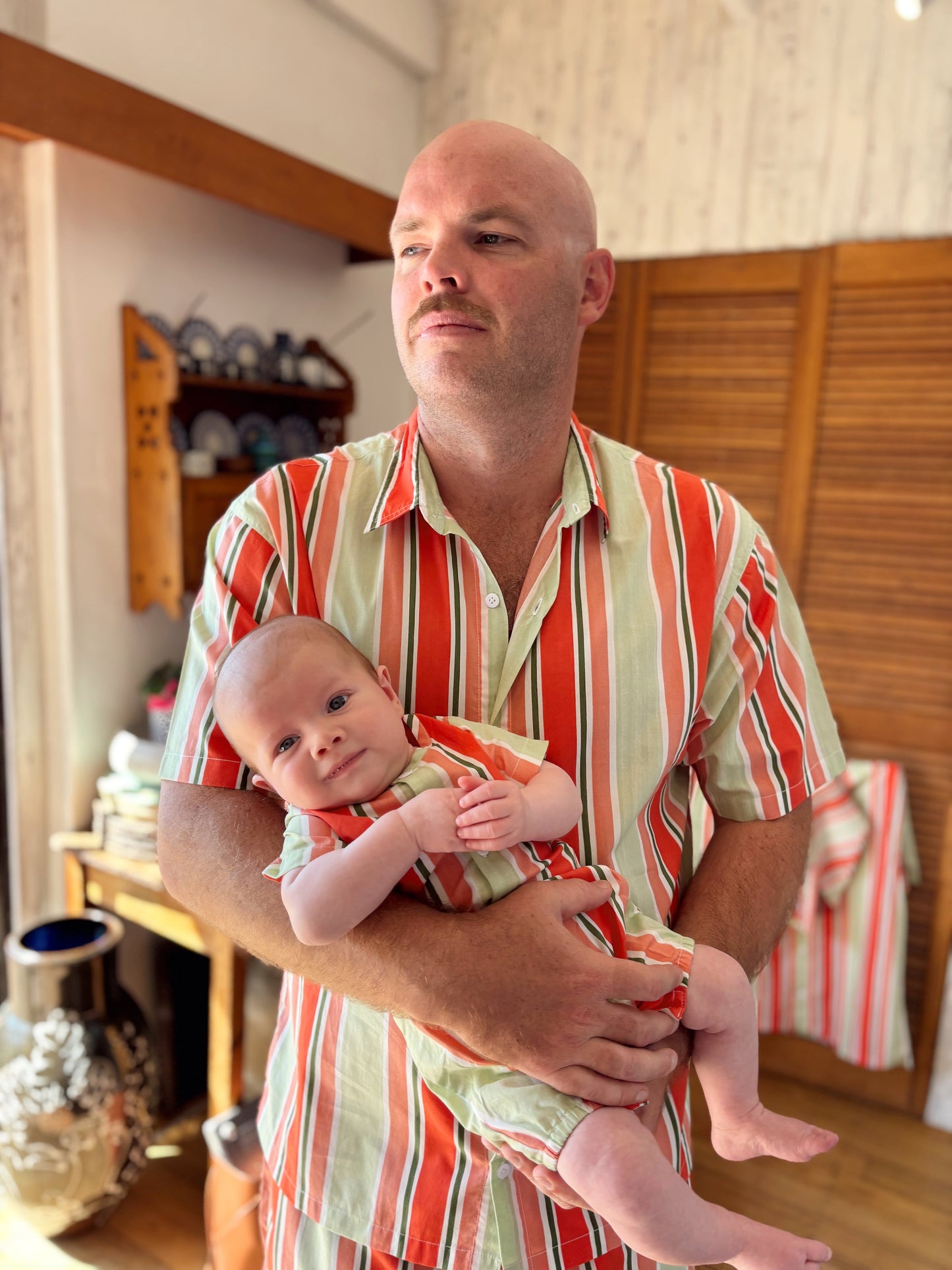 Men’s Holiday Shirt - Cotton Modal - Holiday Stripe