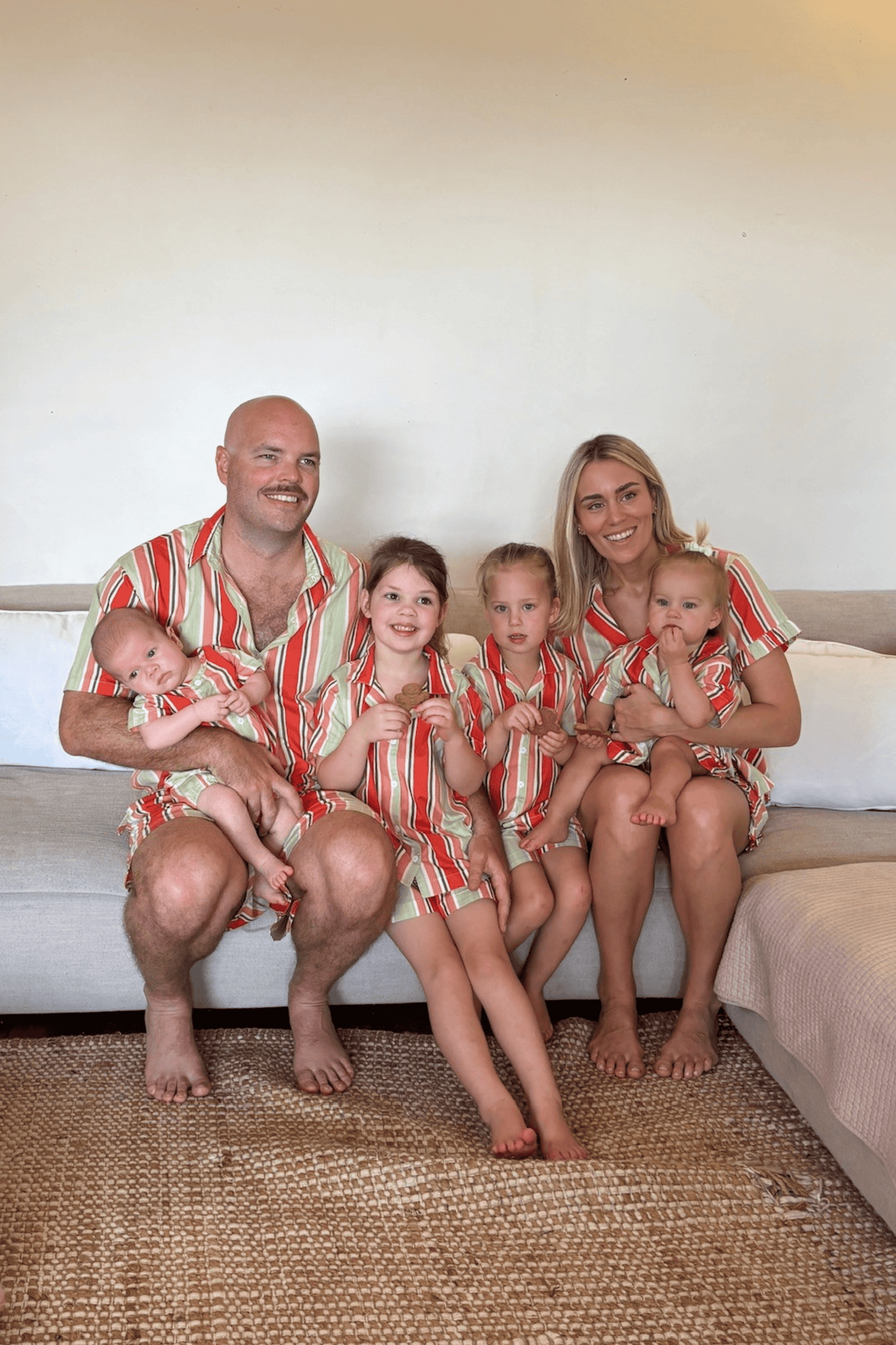 Unisex Baby Romper - Cotton Modal - Holiday Stripe