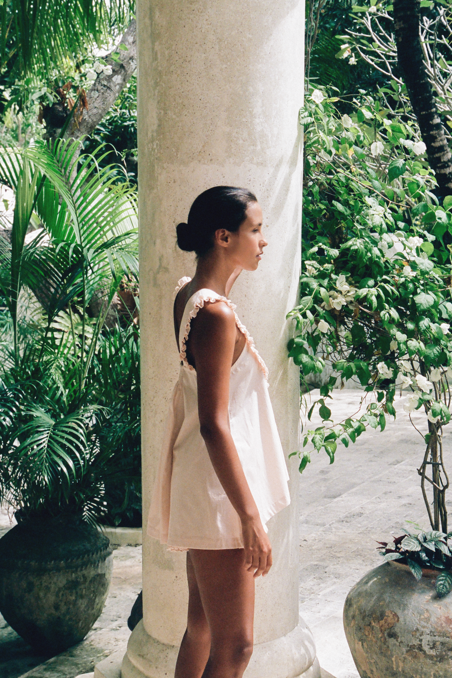 Elsie Sleep Set - Cotton - Nude + Trim