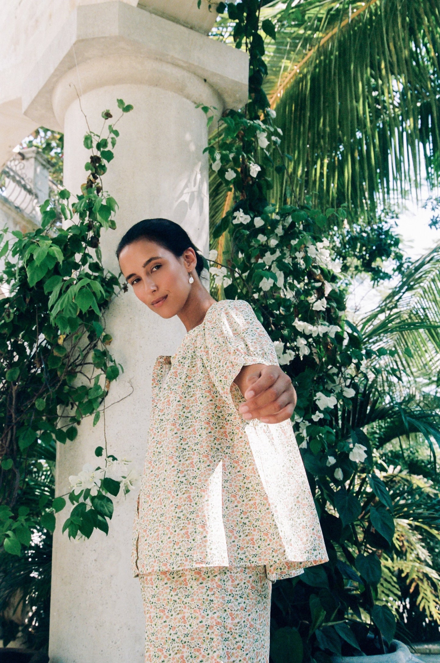 Libby Lounge Set - Cotton - Floret Green