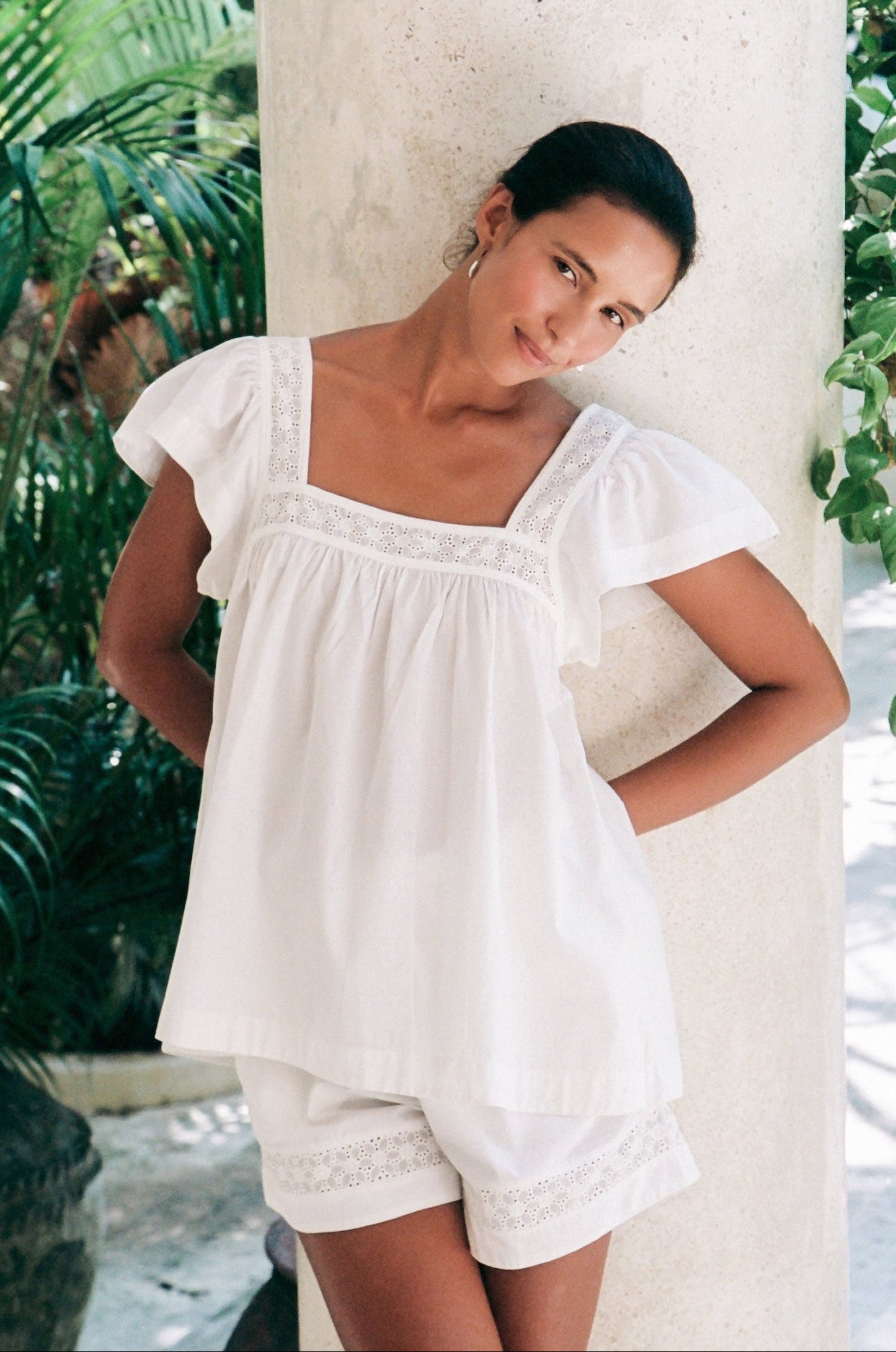 Poppy Lounge Set - Cotton Modal - Off White