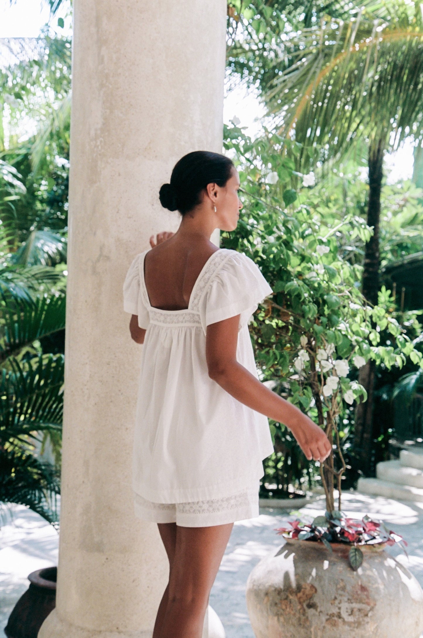 Poppy Lounge Set - Cotton Modal - Off White