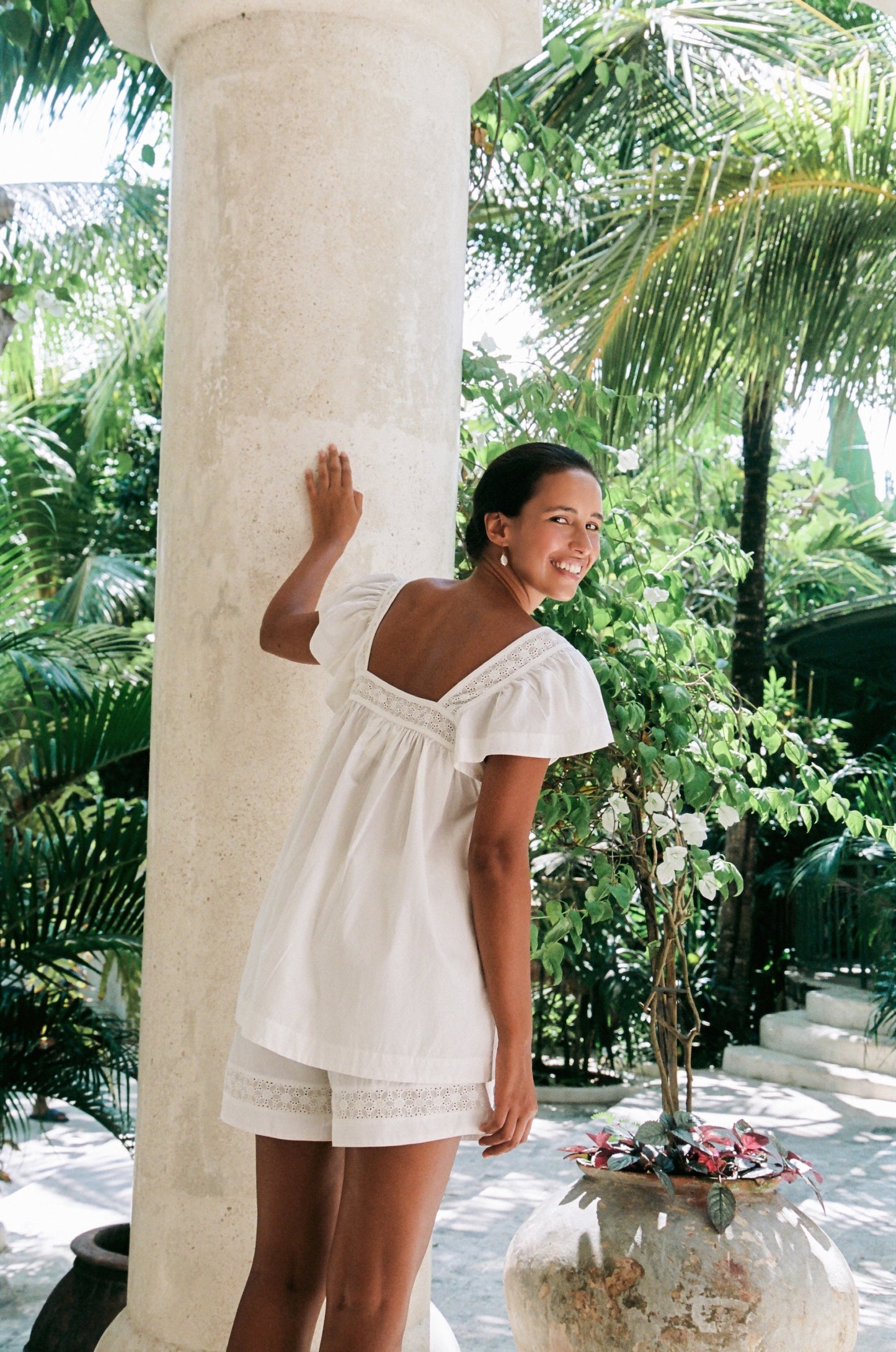 Poppy Lounge Set - Cotton Modal - Off White