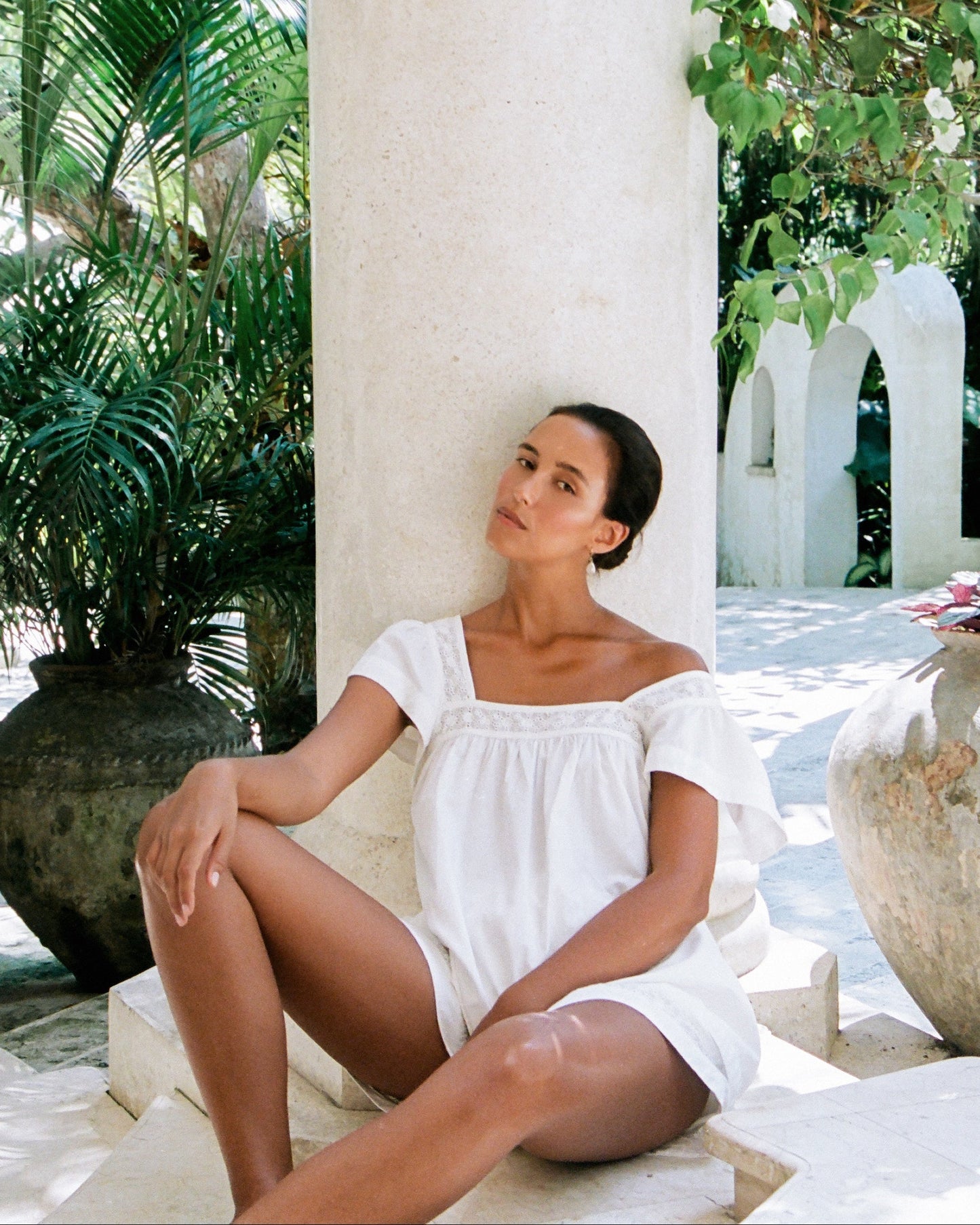 Poppy Lounge Set - Cotton Modal - Off White