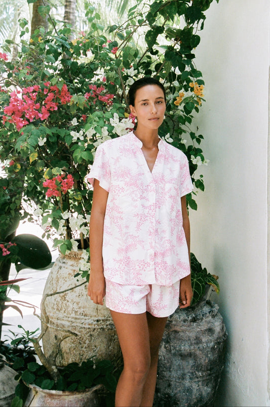 Maggie Pyjama Set - Summer Toile - Pink