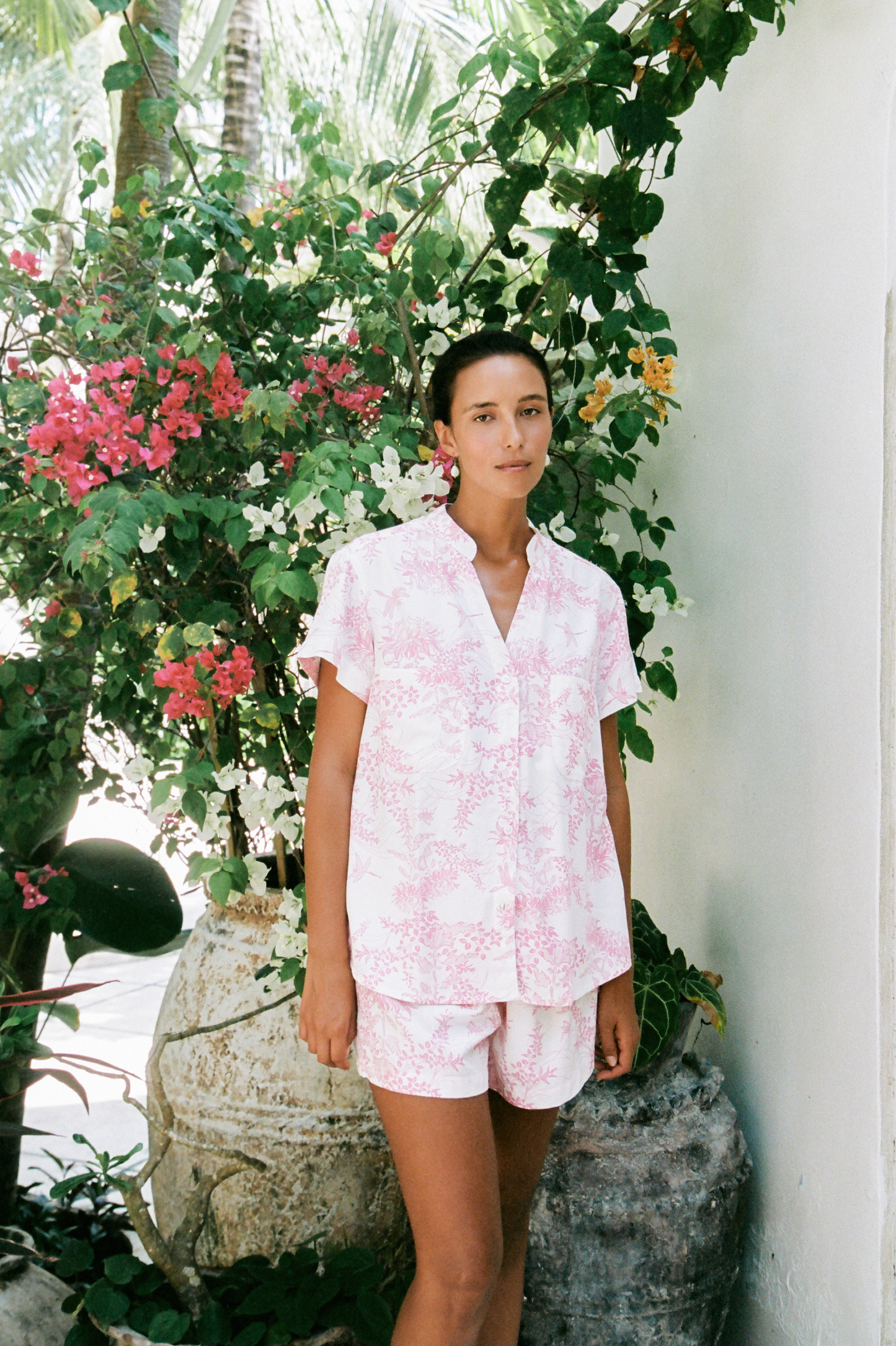 Maggie Pyjama Set - Summer Toile - Pink