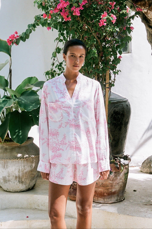 Piyama Maggie Pyjama Set - Long Sleeve - ECOVERO™ - Summer Toile Pink — view 3