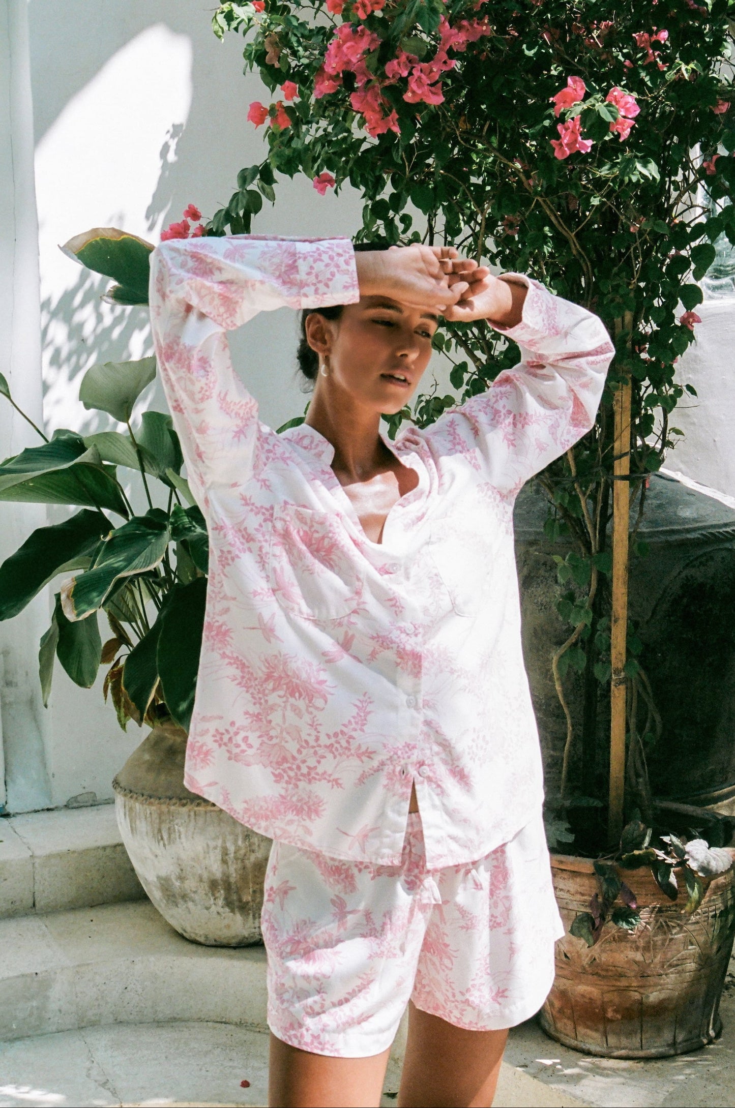 Maggie Pyjama Set - Long Sleeve - ECOVERO™ - Summer Toile Pink