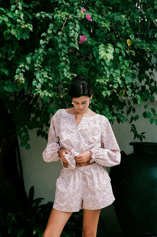 Claire Lounge Set - Floret Pink