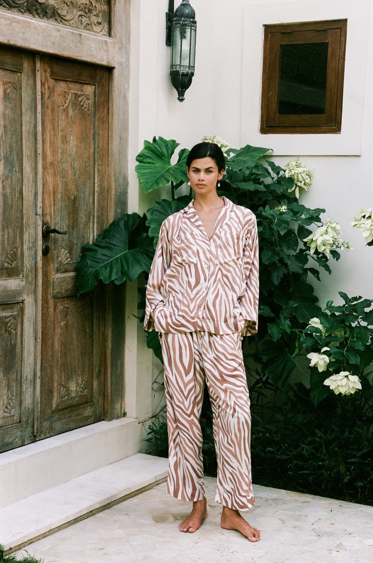 Peta Sleep Set - Long - ECOVERO™ - Zebra