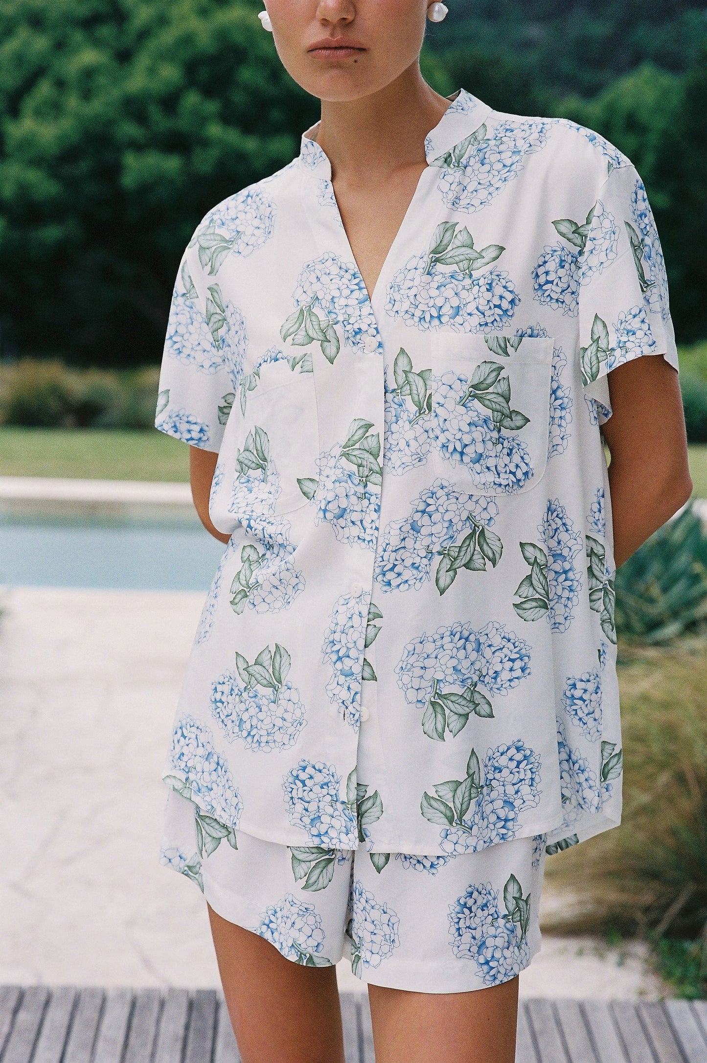 Maggie Pyjama Set - Hydrangea Blue