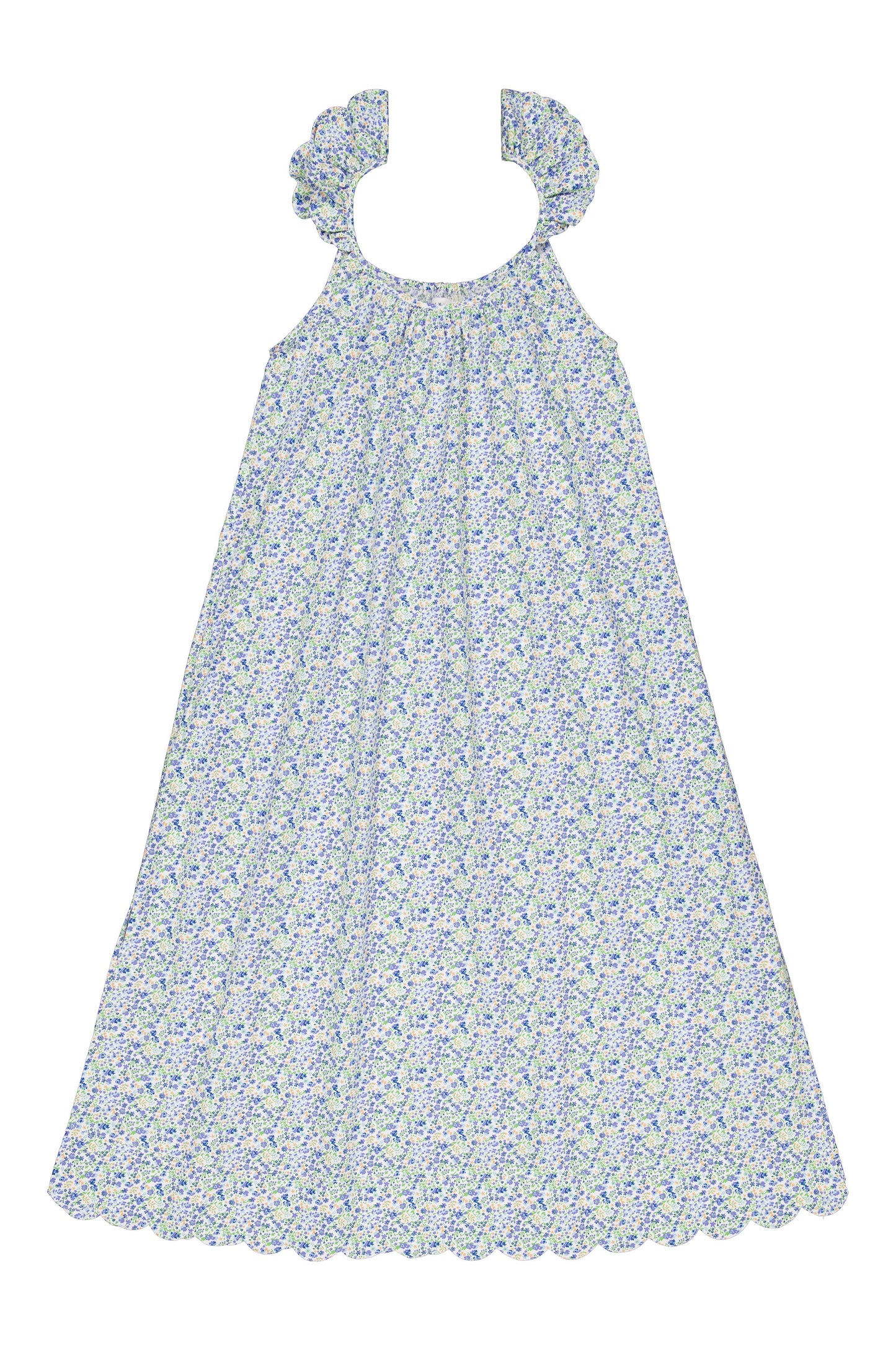 Indah Wing Nightie - Long - Floret Blue