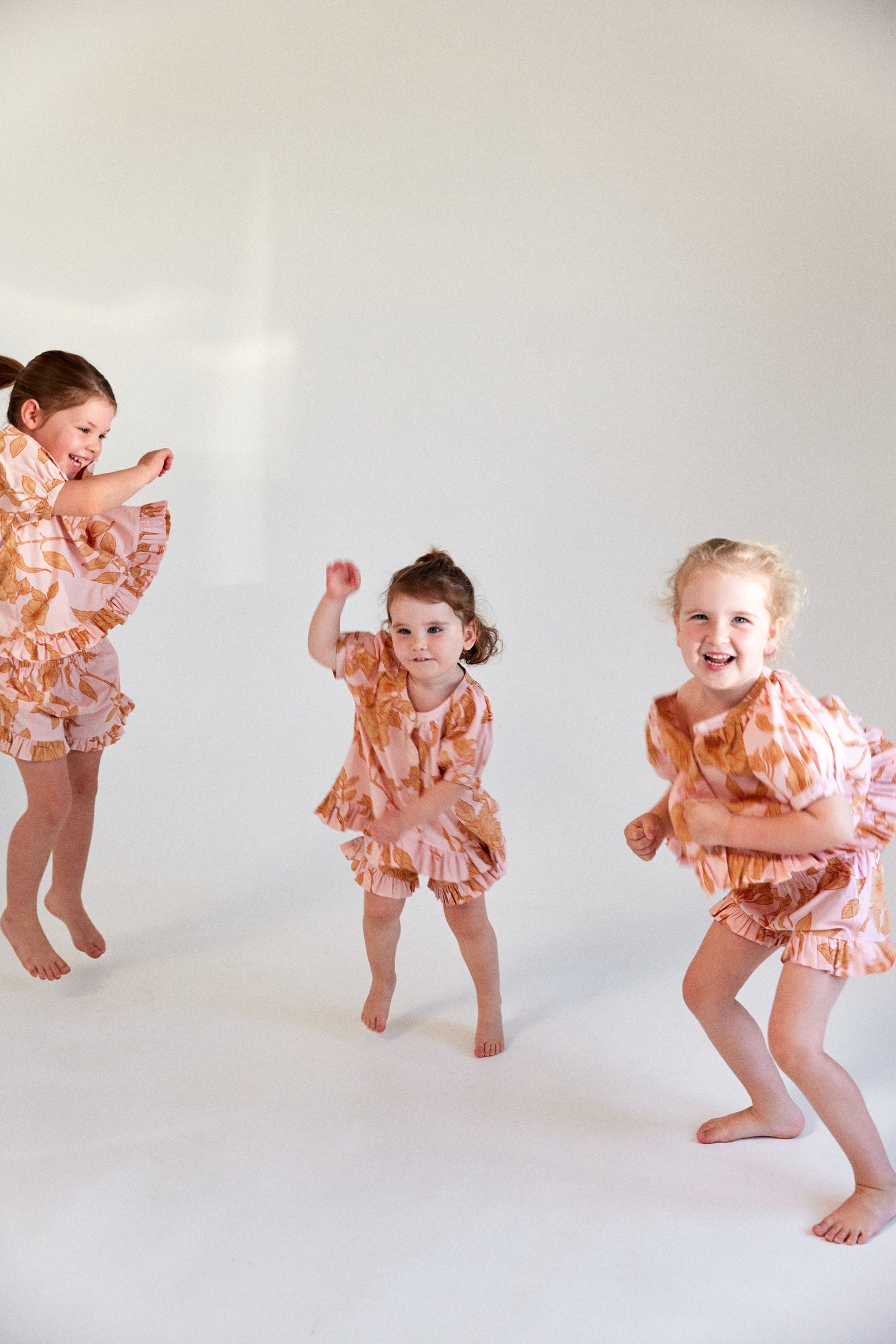 Girls Sophie Sleep Set - Cotton Modal - Romantic Floral Peach