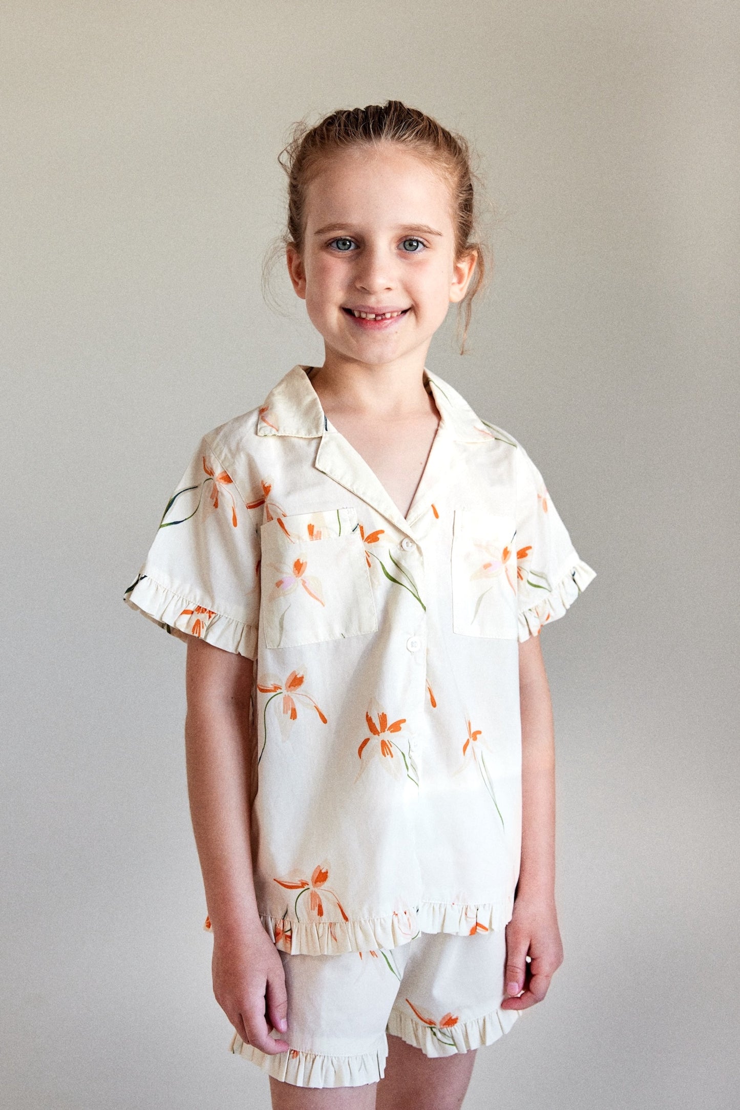 Girls Felicity Frill Set - Cotton Modal - Lily