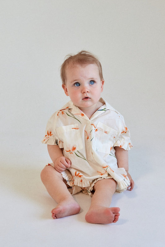 Girls Felicity Frill Set - Cotton Modal - Lily