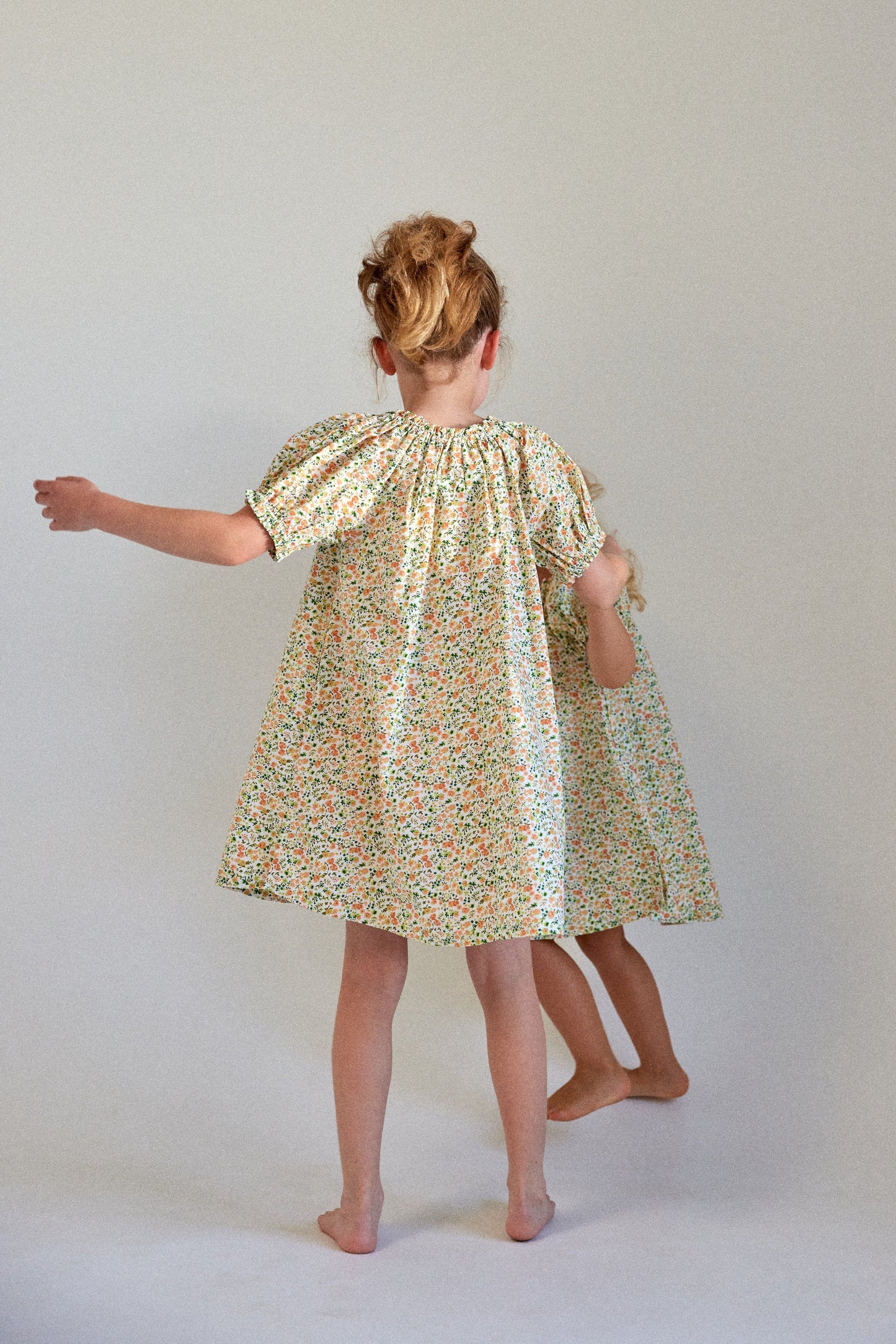 Girls Molly Lounge Dress - Cotton - Floret Green