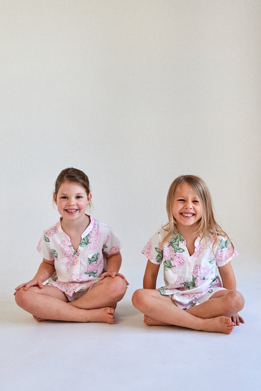 Girls Maggie Pyjama Set - ECOVERO™ - Hydrangea Pink