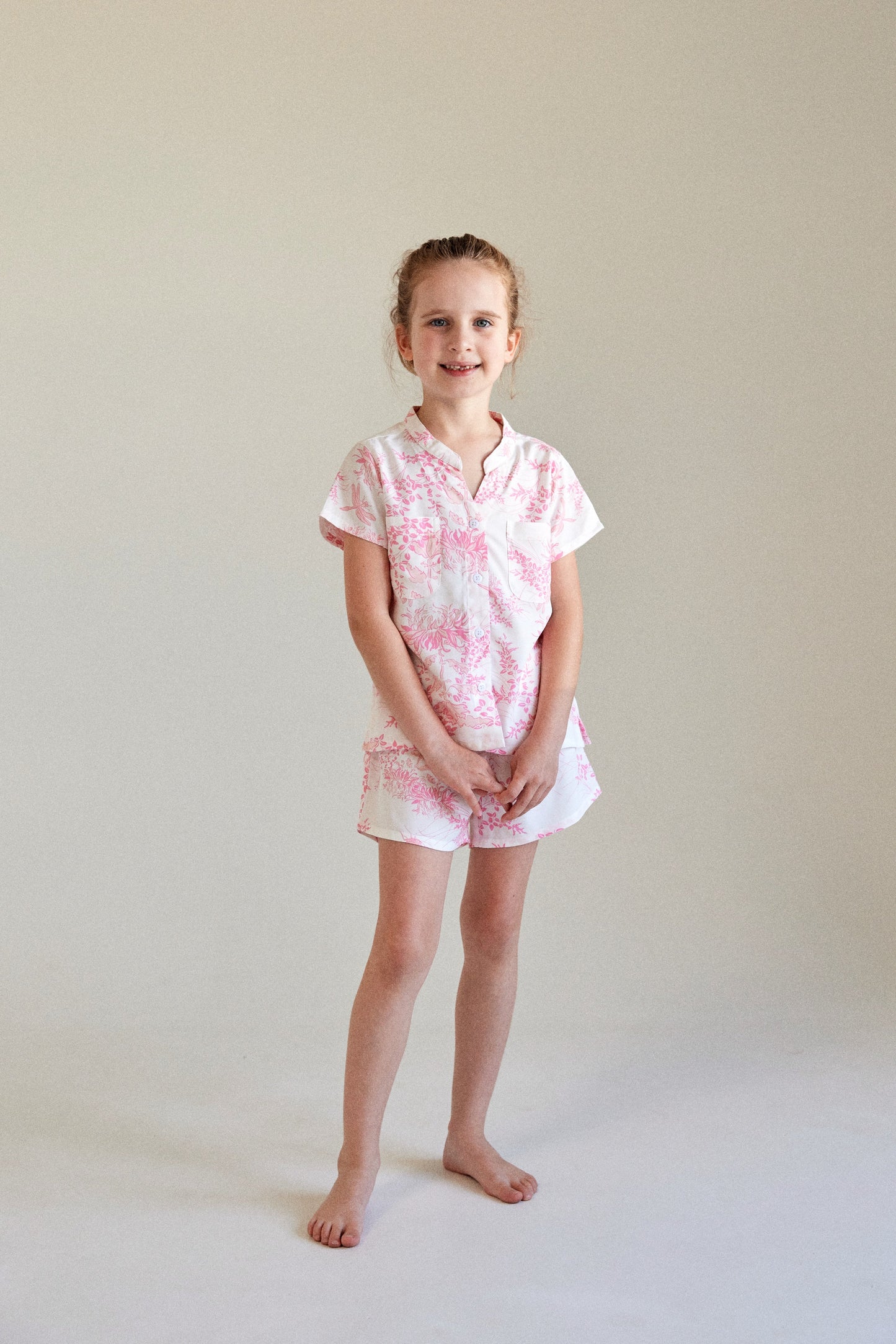 Girls Maggie Pyjama Set - ECOVERO™ - Summer Toile - Pink