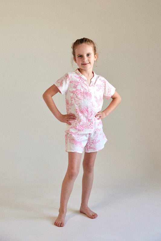 Girls Maggie Pyjama Set - ECOVERO™ - Summer Toile - Pink